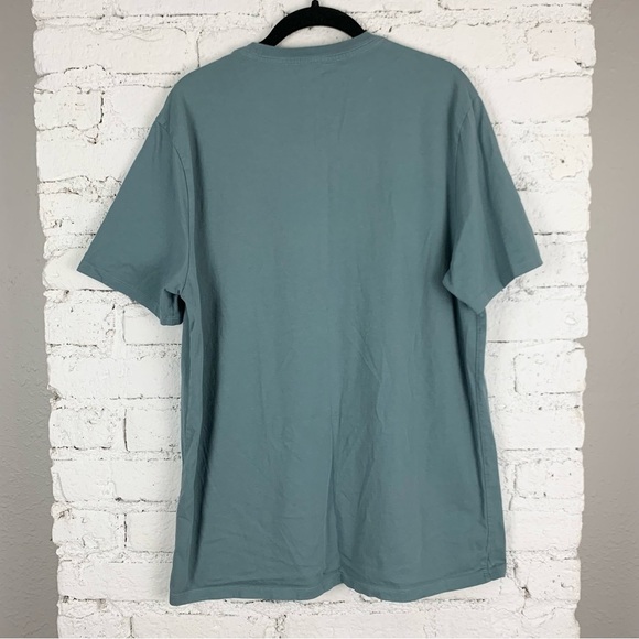 Everlane Uniform Organic Cotton Short Sleeve Crew Neck Tee Shirt Evergreen Large - Picture 6 of 6